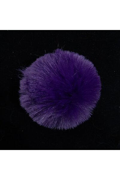 Asel Hobi Tasarım Mor Şapka Ponponu