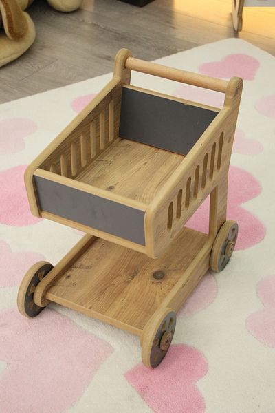 HobiMax Wooden Toy First Step Market Cart
