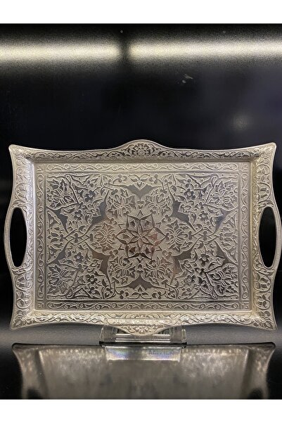 En Ucuz Mağaza Gümüş/ Silver Tepsi 32x22 Cm