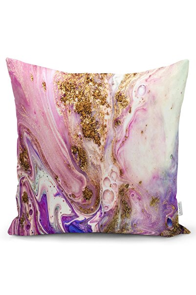 Realhomes Husă de pernă cu două fețe, auriu și culori complexe, design special, modern tricotat Raschel