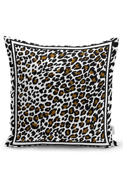 Realhomes Μαξιλαροθήκη διπλής όψης Leopard Print Special Design Ψηφιακή τυπωμένη μοντέρνα Raschel πλεκτή μαξιλαροθήκη