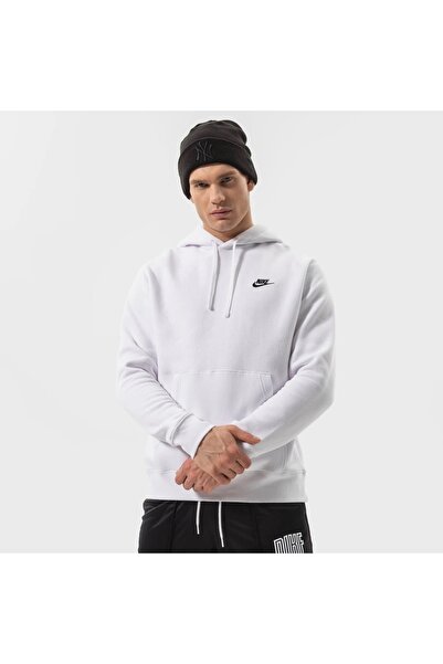 Nike Sportswear Club Fleece Kapüşonlu Erkek Beyaz Sweatshirt Bv2654-100
