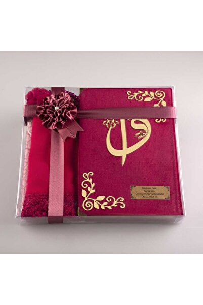 Hayrat Neşriyat Şal + Seccade + Tesbih + Kuran Hediye Seti (orta Boy, Kadife,...