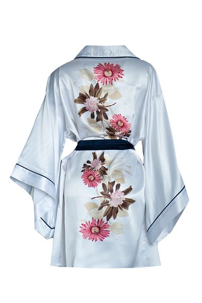 Mita Concept Kimono cu mânecă liliac florală de mărime mini