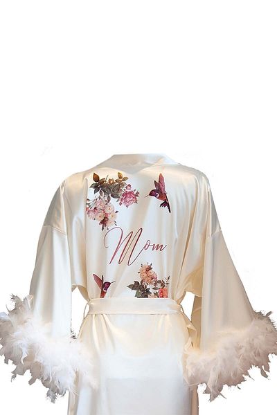 Mita Concept 'piccione' Ecru Dressing Gown