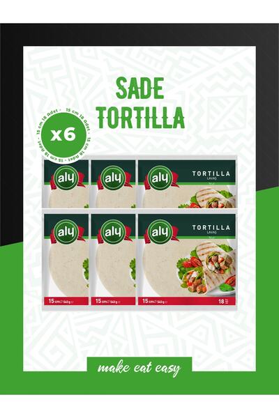 Aly Tortilla Lavaş 15 Cm 18'li 540 Gr x 6 Paket