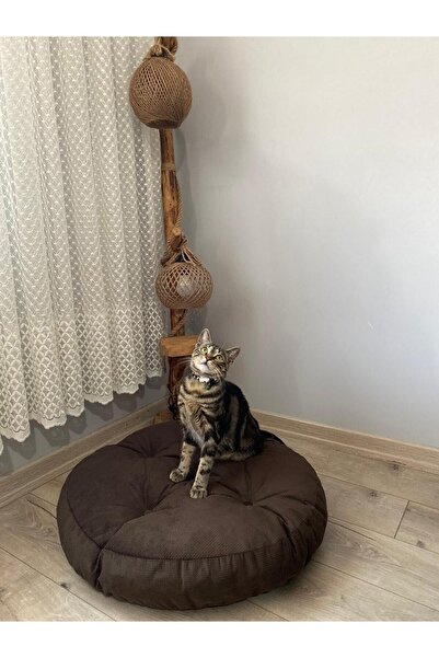 Genel Markalar Lavinia Yuvarlak Kahverengi Yer Minder Yer Puf