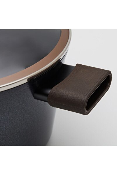 NEOFLAM Nobless Aluminum Deep Casserole with Glass Lid 24 Cm X 12 Cm