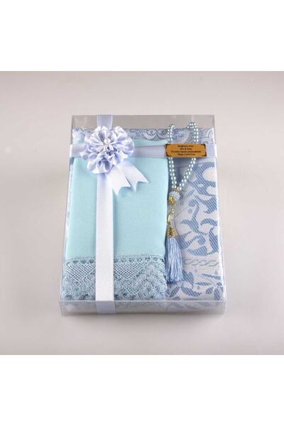 Hayrat Neşriyat Tesbih Seccade Şal Set (bebe Mavi)