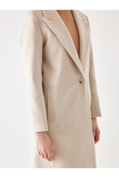 Juste Studio Кремове пальто-чаша на одному ґудзику