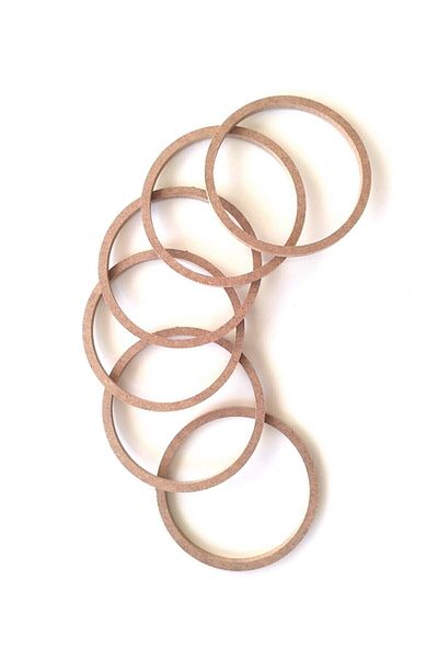 DEKOLOBİ 6 Pieces 20 Cm Ring Hoop Macrame Dream Catcher