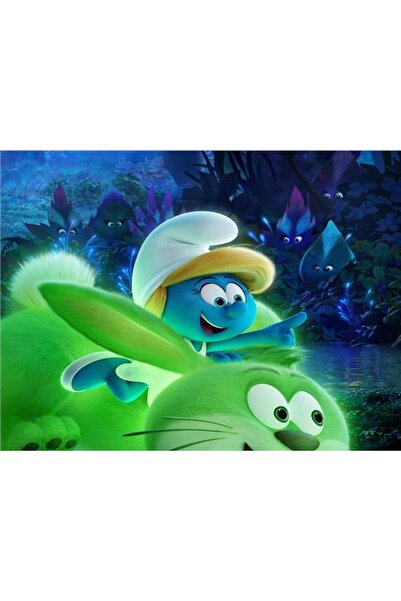 EkoDekor 3boyutluduvarkagitlari Şirinler Çocuk Odası Duvar Kağıdı Kanvas Tek ...