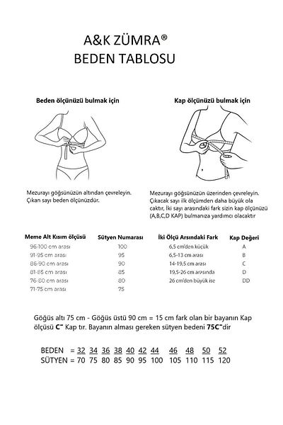 A&K ZÜMRA Sutien cu susținere cu sârmă clasică Soft Cup pentru femei