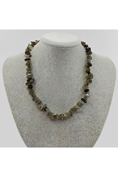 ByKolyeucum قلادة من حجر اللابرادوريت الطبيعي - Klckol0054