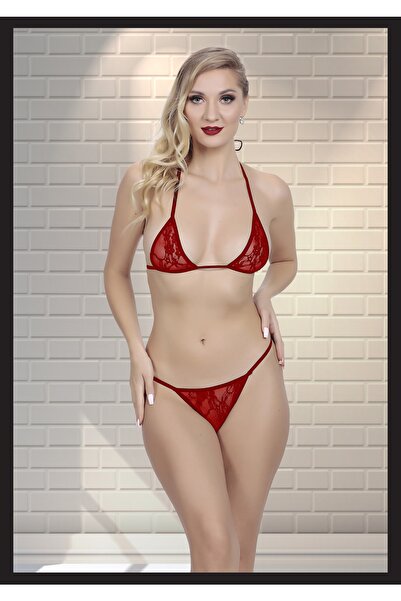 Didolim Women's Lace Detailed Sexy Fancy Underwear Set New Season Fancy Costume