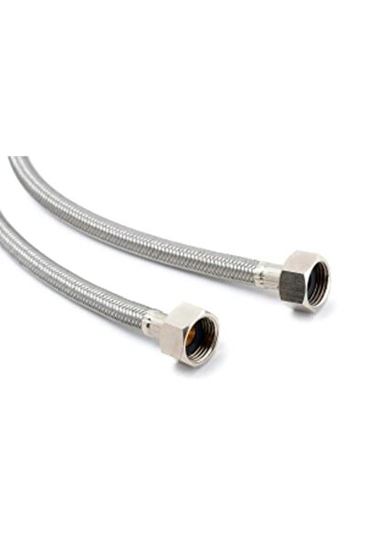 ARVENT Paslanmaz Çelik Örgülü Klozet, Taharet Musluğu Fleksi Bağlantı Hortumu Flex 3/8-3/8 20 Cm - 2 Adet