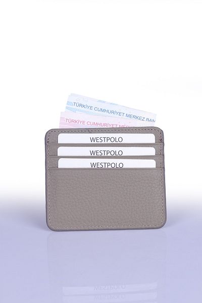 Fiyaka West Polo 49 Γνήσιο Δερμάτινο Unisex Cardholder Sand