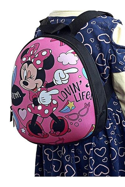 Happy Pinky 3D Embossed Kindergarten Nursery And Daily Use Backpack 2-6 Years Old