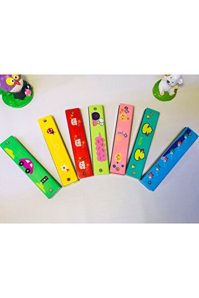 Hediye Seviyorum Ahşap Kaplama Mızıka Figürlü