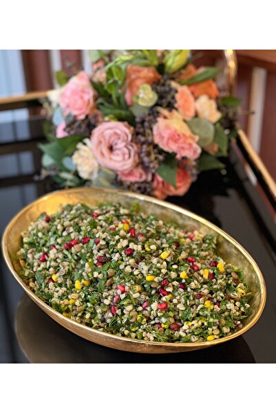 HERITAGE وعاء تقديم خدمة جندول عتيق من جولد ليف جولد جولد، مقاس متوسط 31.5 سم