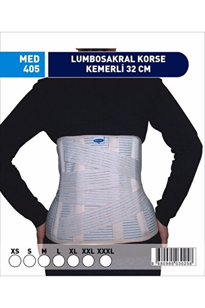 MEDİKALCIBAŞI Lumbosakral Korse Kemerli 32 Cm- Çelik Balenli Korse