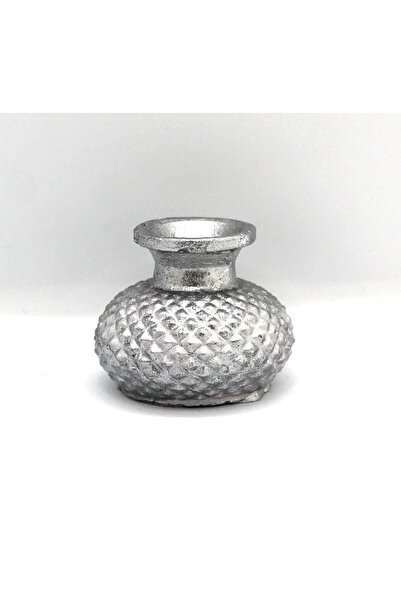 Mis Gümüş Renk Minik Vazo - Küçük