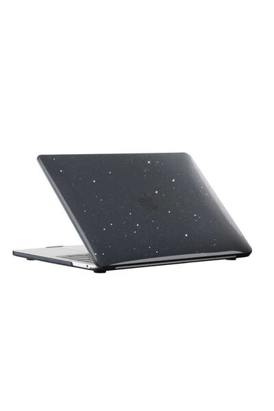UnDePlus Apple Macbook 13.3' Pro 2022 M2 A2338 Kılıf Simli Ön Arka Kapak
