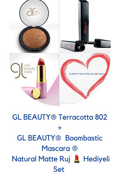 GL Beauty Terracotta 802 + Boombactic Mascara Makeup Set with Lipstick Gift