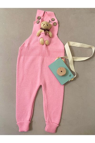SANTRALBEBE Unisez Teddy Bear Knitwear Salopet