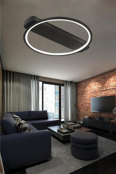 Eray Aydınlatma 9143 Plofonyer Siyah Led Avize