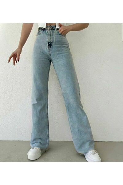 LİMABEL Cia Відкритий блакитний сніговий прання Салаш Палаццо Wideleg Jean Power Likra Жінка Висока талія