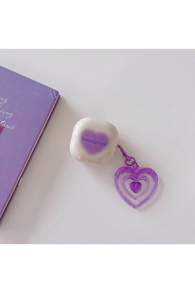 MECFC Samsung Galaxy Buds 2 Pro Uyumlu Kılıf Kalpli Silikon Askılı Darbeye Da...