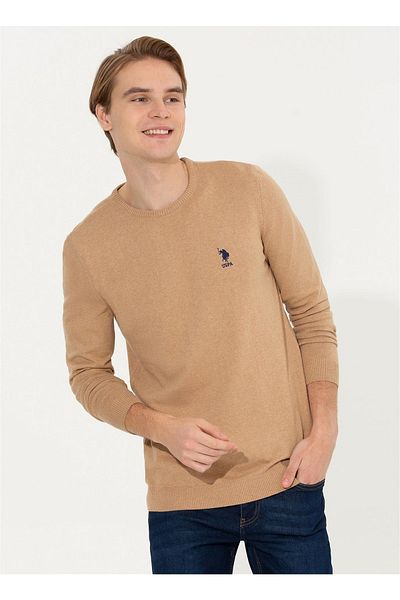 U.S. Polo Assn. Меланж камила косъм гъска L