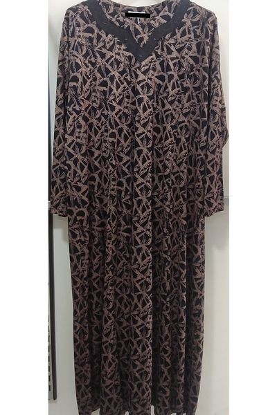 N.Y.YILDIZ Φόρεμα Yıldız Seasonal Super Plus Size με μακρύ σχέδιο Lycra