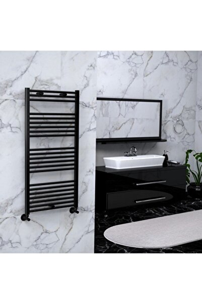 TOPRAK HAVLUPAN En:40/boy:60-180 Düz Siyah Renk Havlupan Radyatör 5 Yıl Garan...