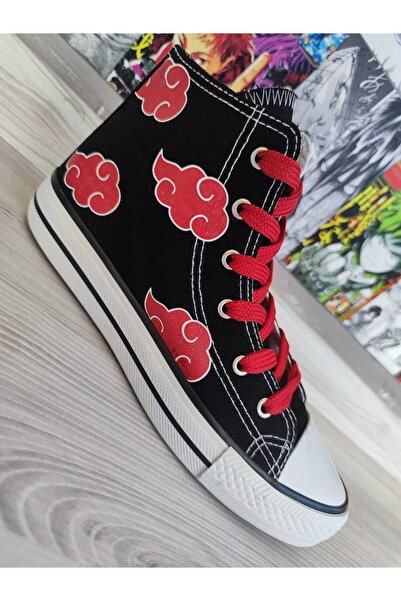 MECH BUTİK Itachi Anime Basklı Siyah Bilekli Spor Ayakkabı Sneaker