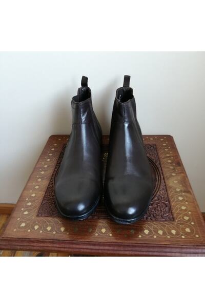 Stonefly Uniseks Hakiki Deri Kahve Burnu Gölgeli Yanları Lastikli Yumuşak Öze...