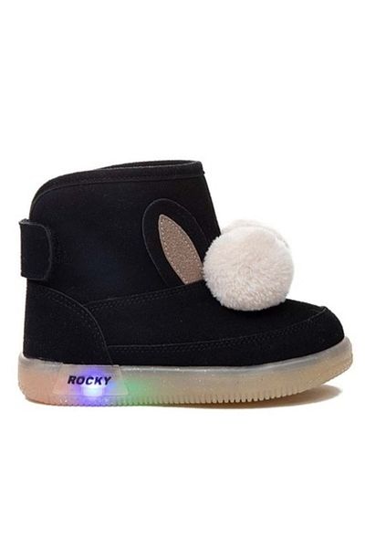 Walked Tweety 0922 Ultra Light Non-Slip Sole Lighted Pompom Boots