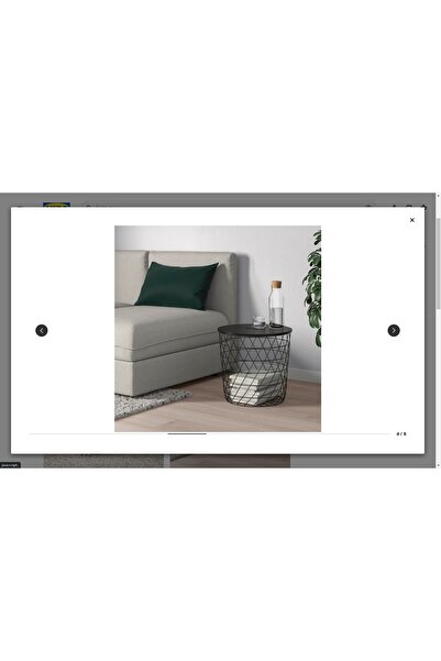 IKEA Kvıstbro Saklama Bölmeli Sehpa, Siyah, 44 Cm