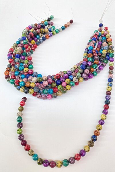 Hobigram Живі змішані кольори Натуральний камінь Намистини Розмір 8 мм 1 нитк...