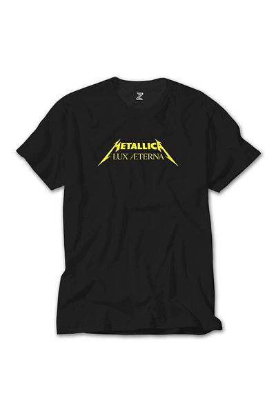 Z zepplin Tricou negru cu text Metallica Lux Æterna