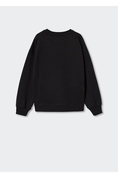 MANGO Kids Hanorac negru pentru copii