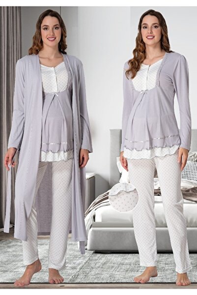 by İGP طقم بيجامة للحوامل للسيدات مع بذلة جهد