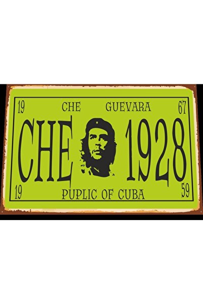 Hayat Poster Poster din lemn retro în stilul plăcuței de înmatriculare Che 1928