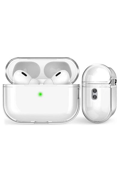 Nezih Case أبل Airpods Pro 2. حافظة حماية كريستالية صلبة شفافة متوافقة مع الجيل