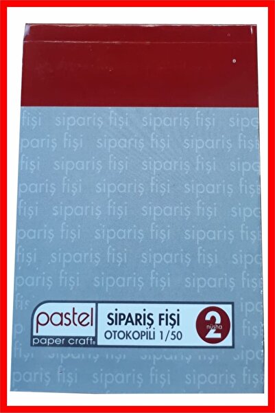 Pastel Sipariş Fişi (cep Tipi - Küçük Boy) 10x14cm Otokopili 1 Asıl 1 Suret 2...