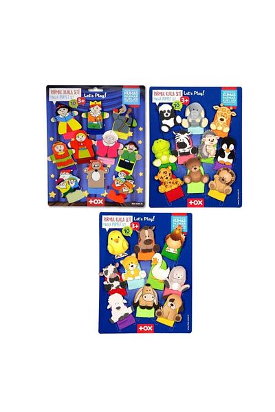 Tox 3 SeT Fairy Tale Heroes - 30 Pieces PeTs and Wild Animals Finger PuppeT T225 T771 T781