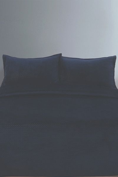 ZEBRACASA Scala Navy Blue Double Bedspread Set