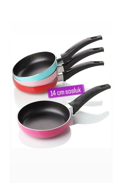 ÇEÇEN HOME وعاء صلصة تيفلون 14 سم مقاوم للحريق وغير لاصق