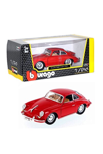 Sunman Red 1:24 Porsche Coupe 1961 Model Car